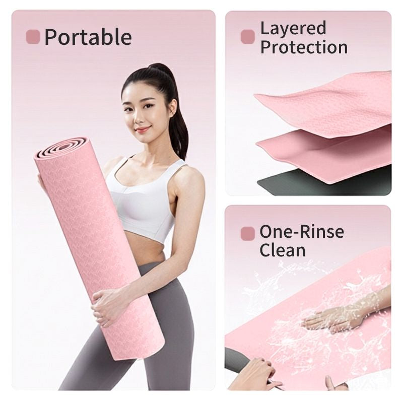 TPE Yoga & Pilates Mat, Extra-Thick, Non-Slip