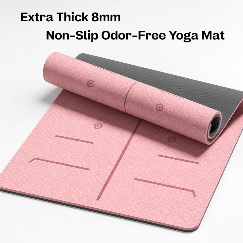 TPE Yoga & Pilates Mat, Extra-Thick, Non-Slip