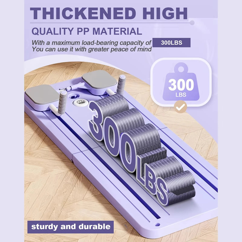 Foldable Pilates board thickened PP material, 300LBS load-bearing capacity, sturdy and durable