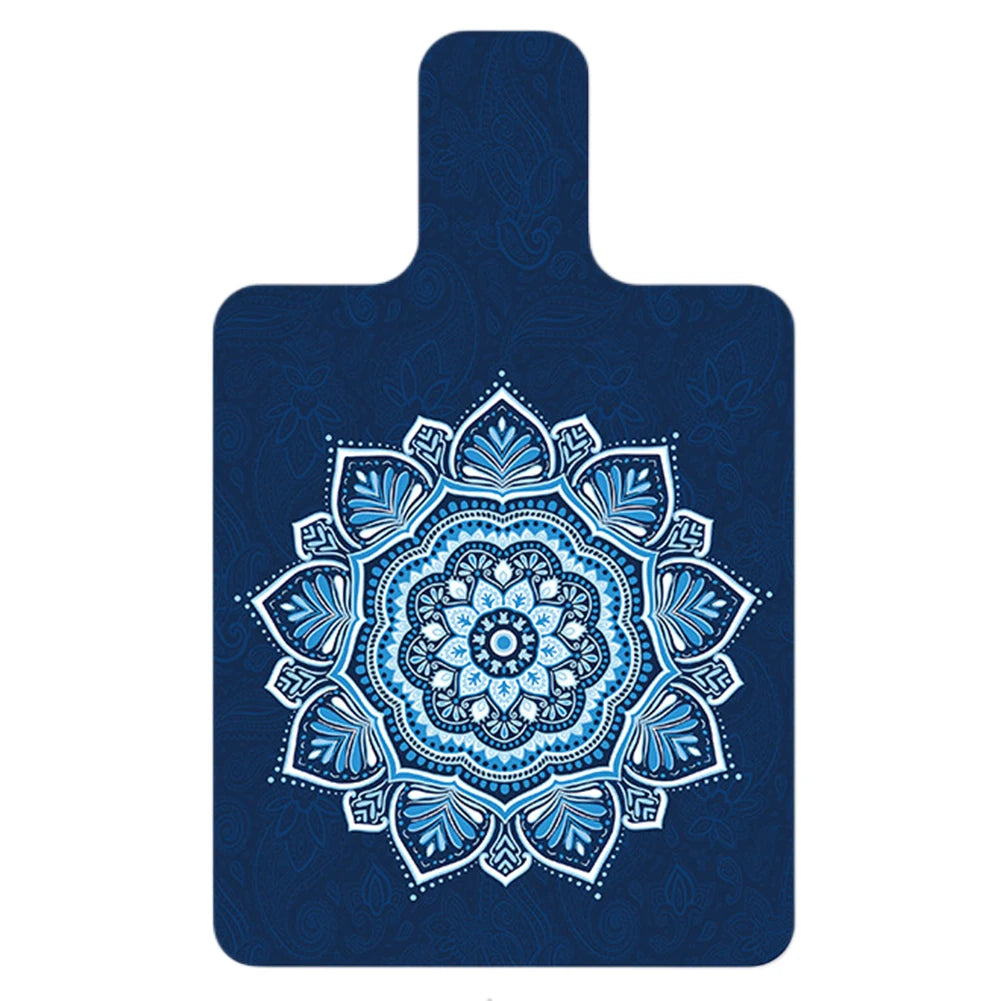 Non-slip suede Pilates mat Deep Sapphire colour variant, product flat lay