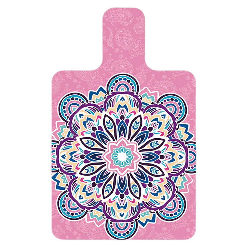 Non-slip suede Pilates mat Pink Lotus colour variant, product flat lay