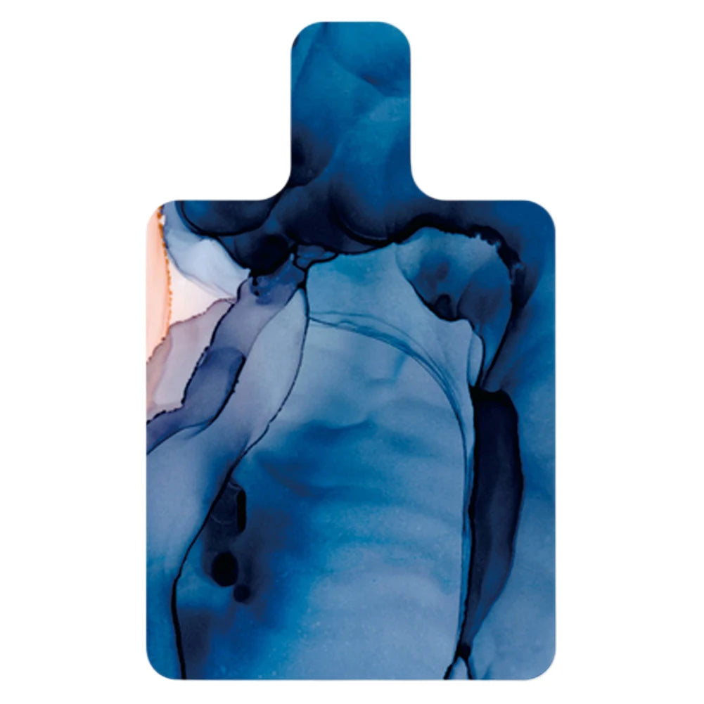 Non-slip suede Pilates mat Blue Mirage colour variant, full length view