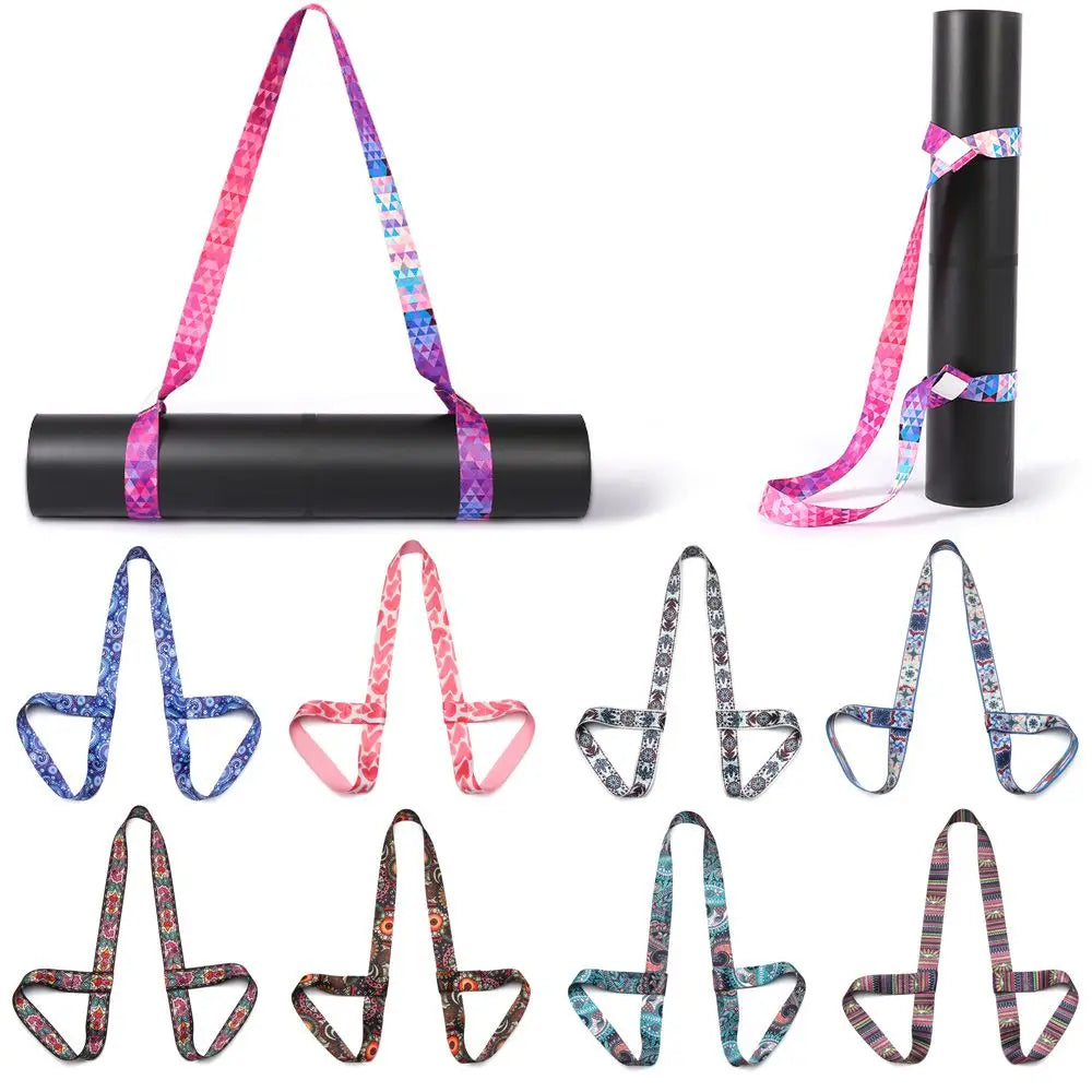 Adjustable Yoga Mat Strap with Elastic Carry Belt