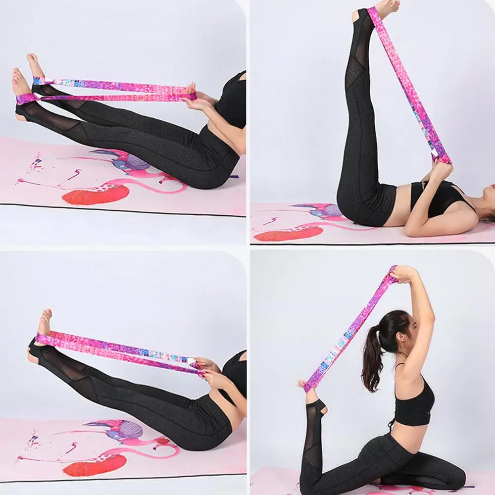 Adjustable Yoga Mat Strap with Elastic Carry Belt