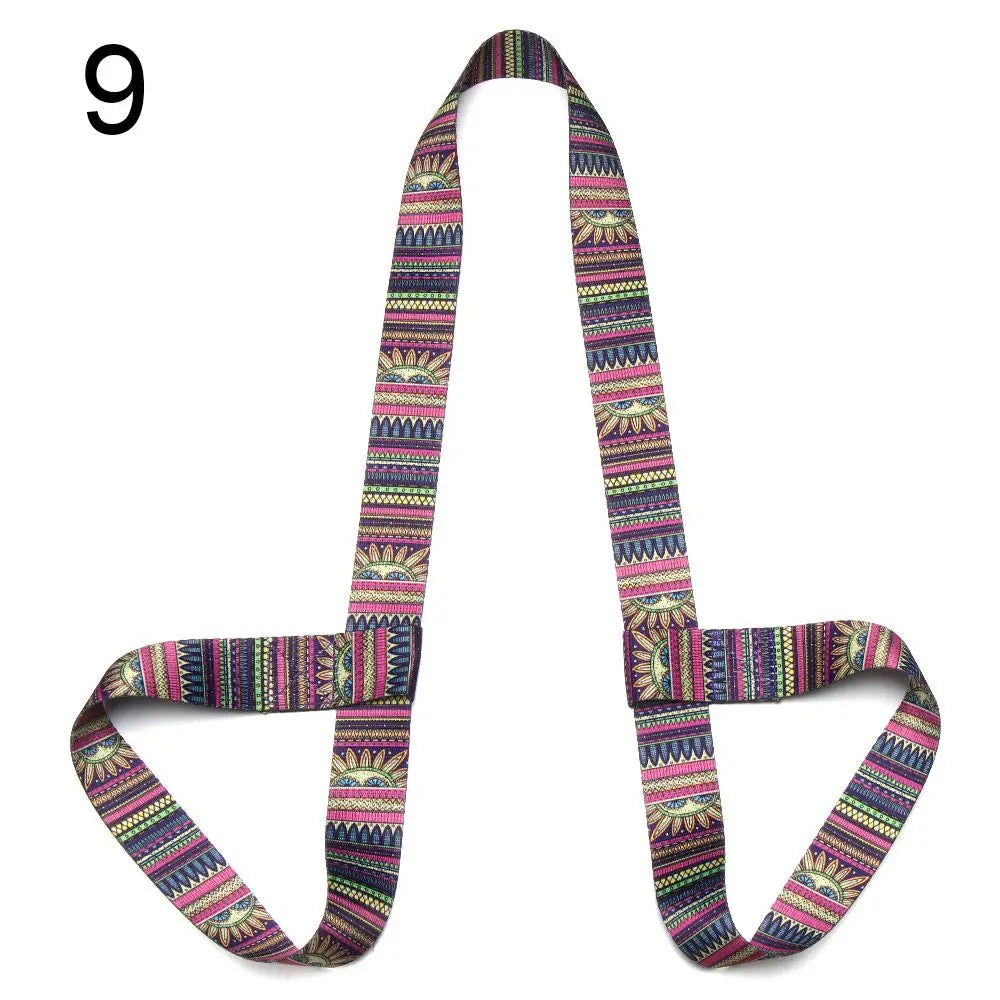 Adjustable Yoga Mat Strap with Elastic Carry Belt